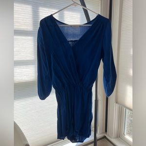 VOXX NEW YORK royal blue long sleeve romper